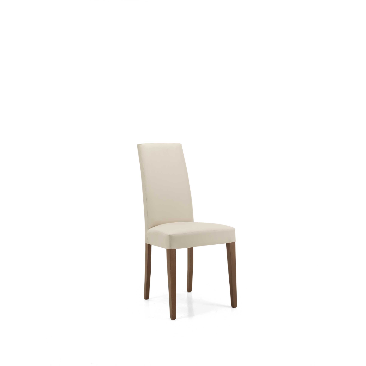 Robas Lund Sedia Con Crema Pouf In Pelle Calgrey Naturale Crema E Noce