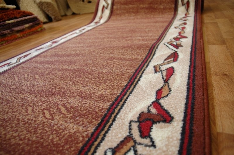 TAPIS DE COULOIR BCF FILIP marron 140 cm 140x930 cm - 5