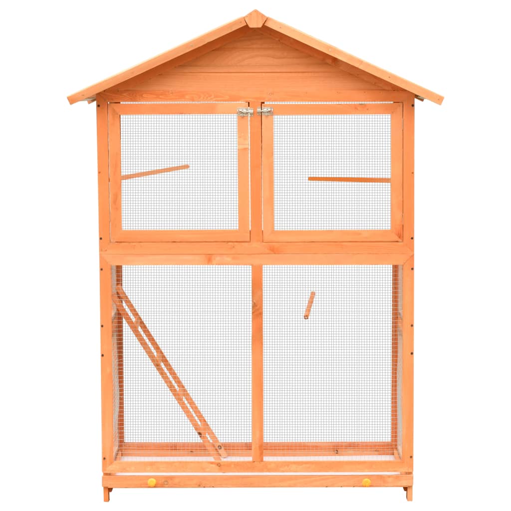 Homescapes Casetta per uccelli in legno massiccio con scritta invernale