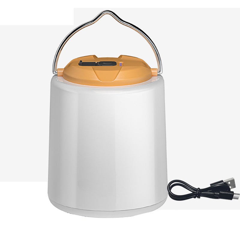 Przenośna lampa kempingowa, ciepłe światło, ładowalna, regulowana jasność, 3 tryby, idealna na ryby i w sytuacjach awaryjnych.