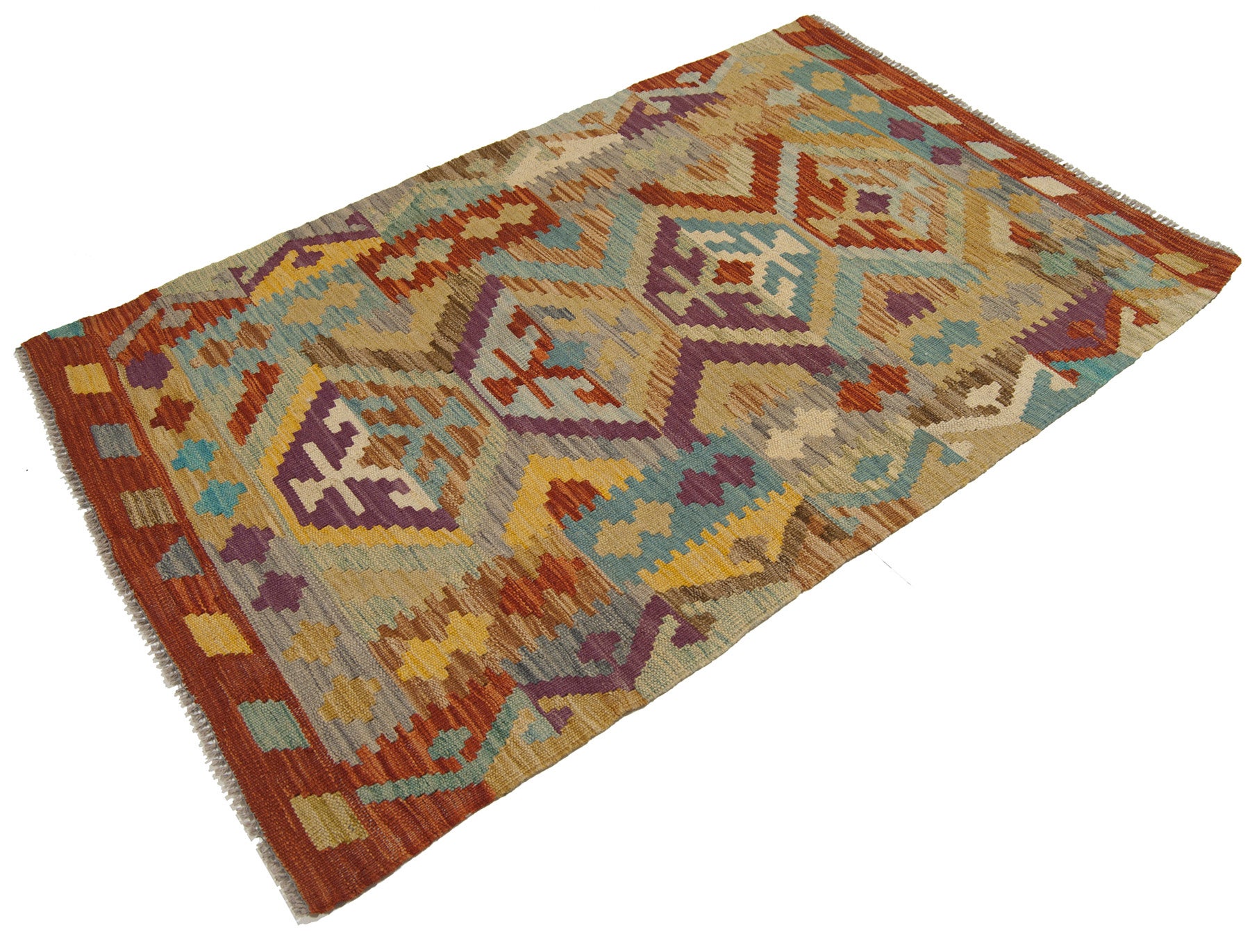 Oryginalny, autentyczny kilim, 125 x 83 cm, ręcznie robiony, łatwy do czyszczenia, w rustykalnym stylu