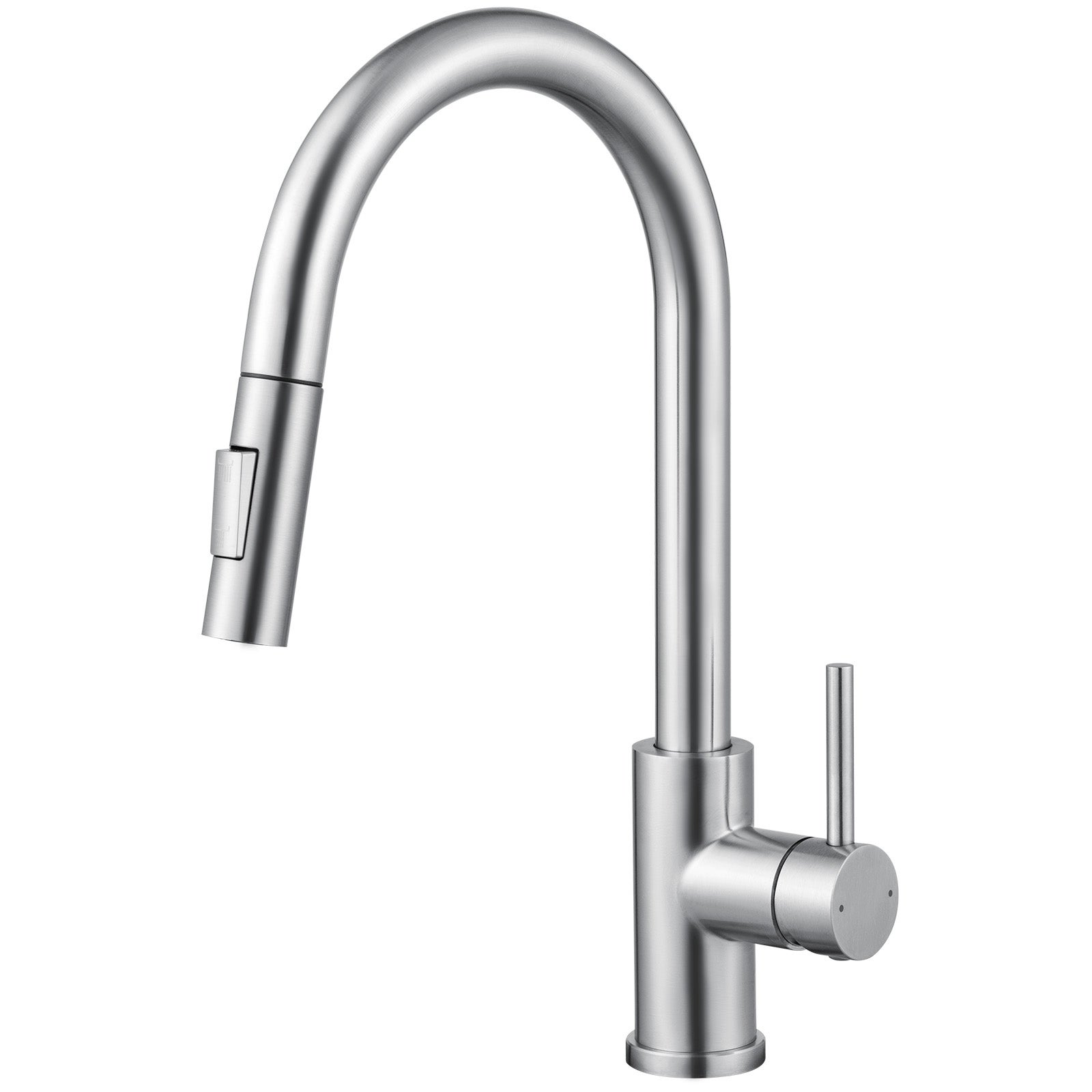 Mitigeur Cuisine avec Douchette Extractible Robinet d'évier à Deux Jets Robinetterie Cuisine en Acier Brossé Pivotant 360°,Barboteur Démotable - 6