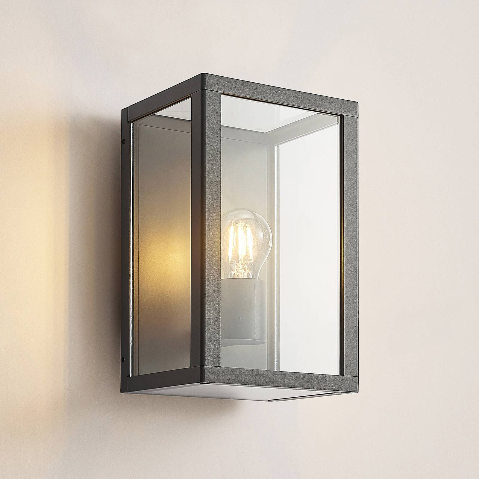 Applique d'extérieur Lindby Giavanna, 28 cm, anthracite, IP44, E27, Applique Murale Exterieur, Luminaire Exterieur, Lampe Jardin, Eclairage Exterieur, - 5