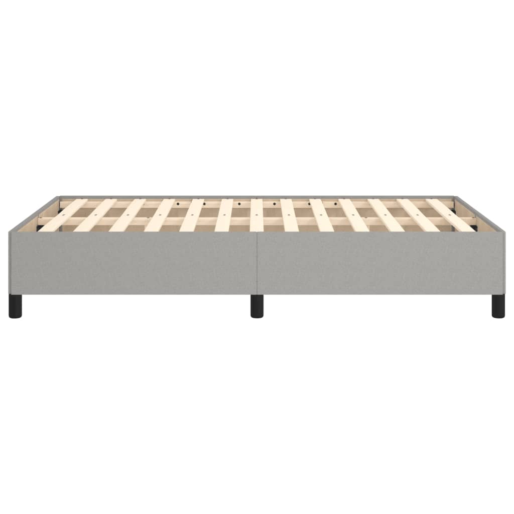 Cadre de lit sans matelas gris clair 120 x 200 cm tissu - 6