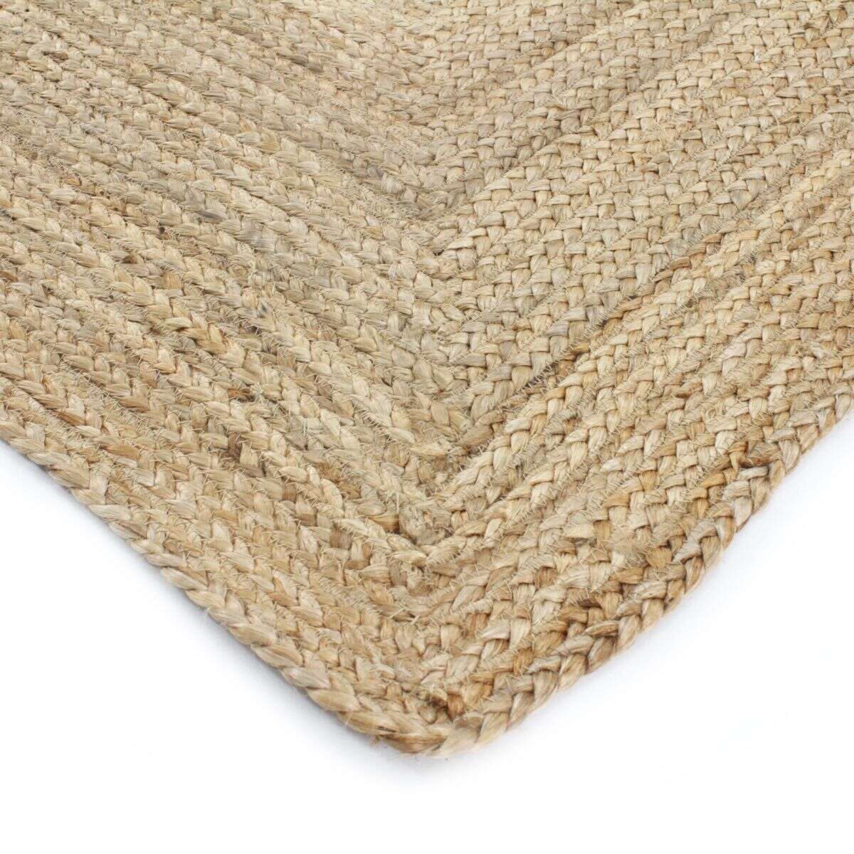 Tapis en jute tressé naturel artisanal 160x230 - style bohème - 3