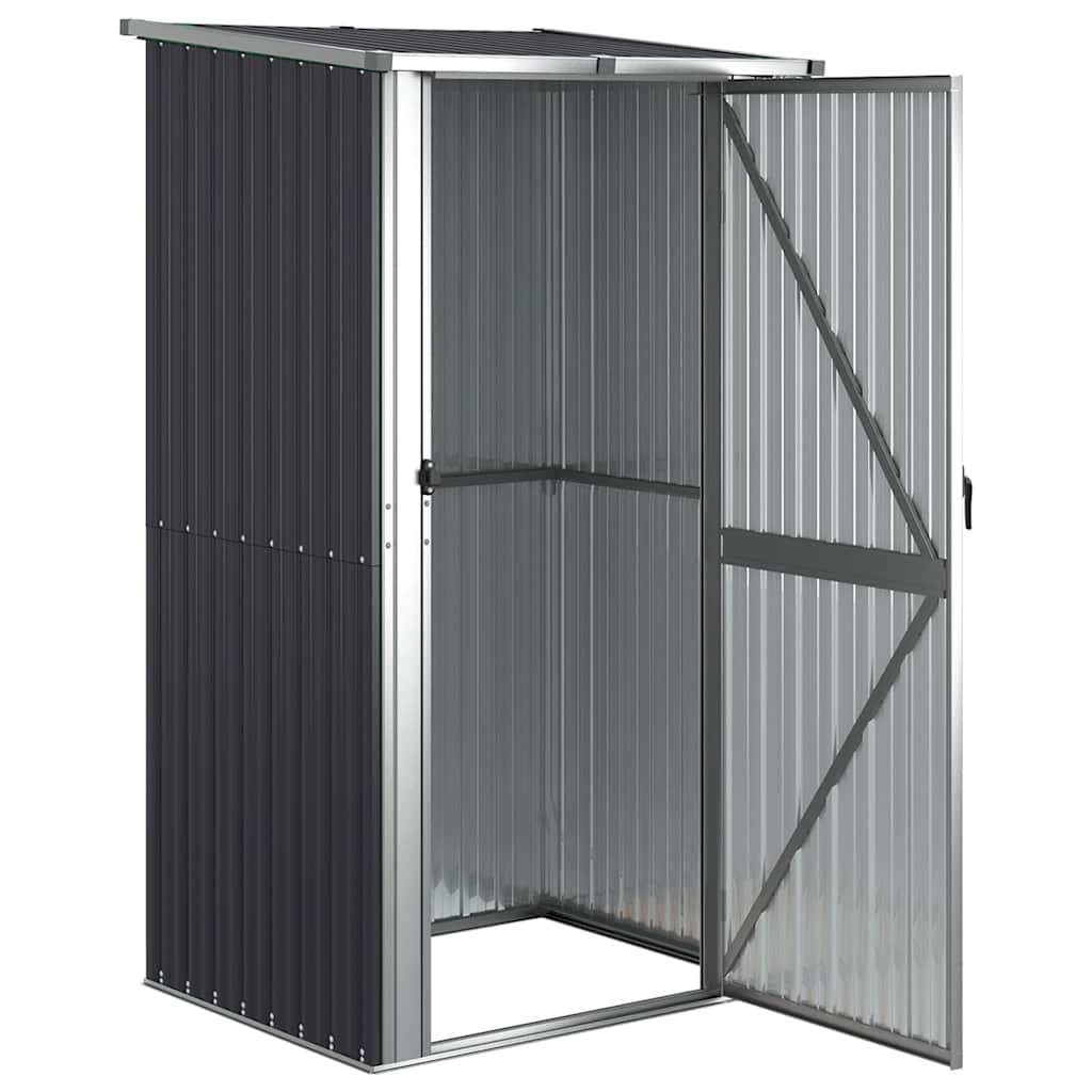 Abris de Jardin anthracite 118,5x97x209,5 cm acier galvanisé anti-rouille, grande capacité verrouillable, jardin & terrasse, pour particuliers - 3