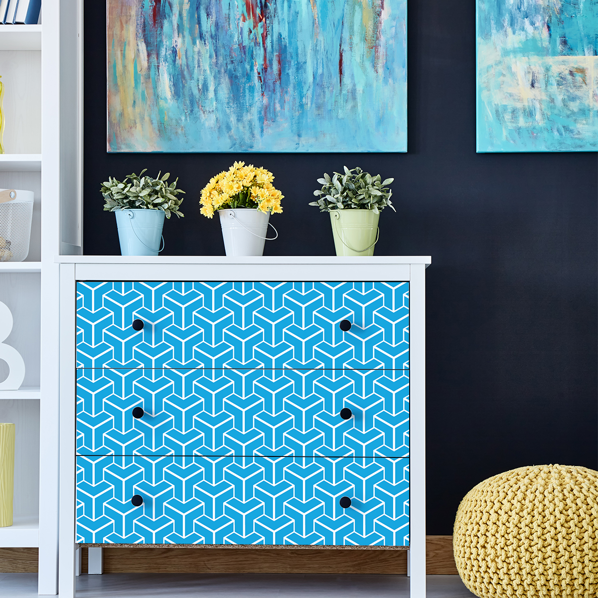 Vinilo muebles escandinavos olfa - adhesivo de pared - revestimiento sticker mural decorativo - 40x60cm