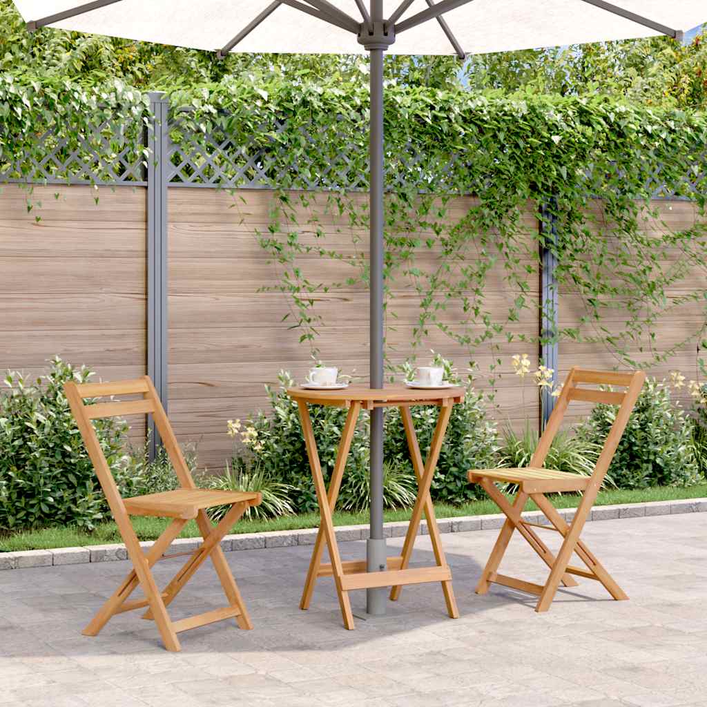 Table d'appoint d'extérieur rectangulaire en Bois Marron 2 places - 2