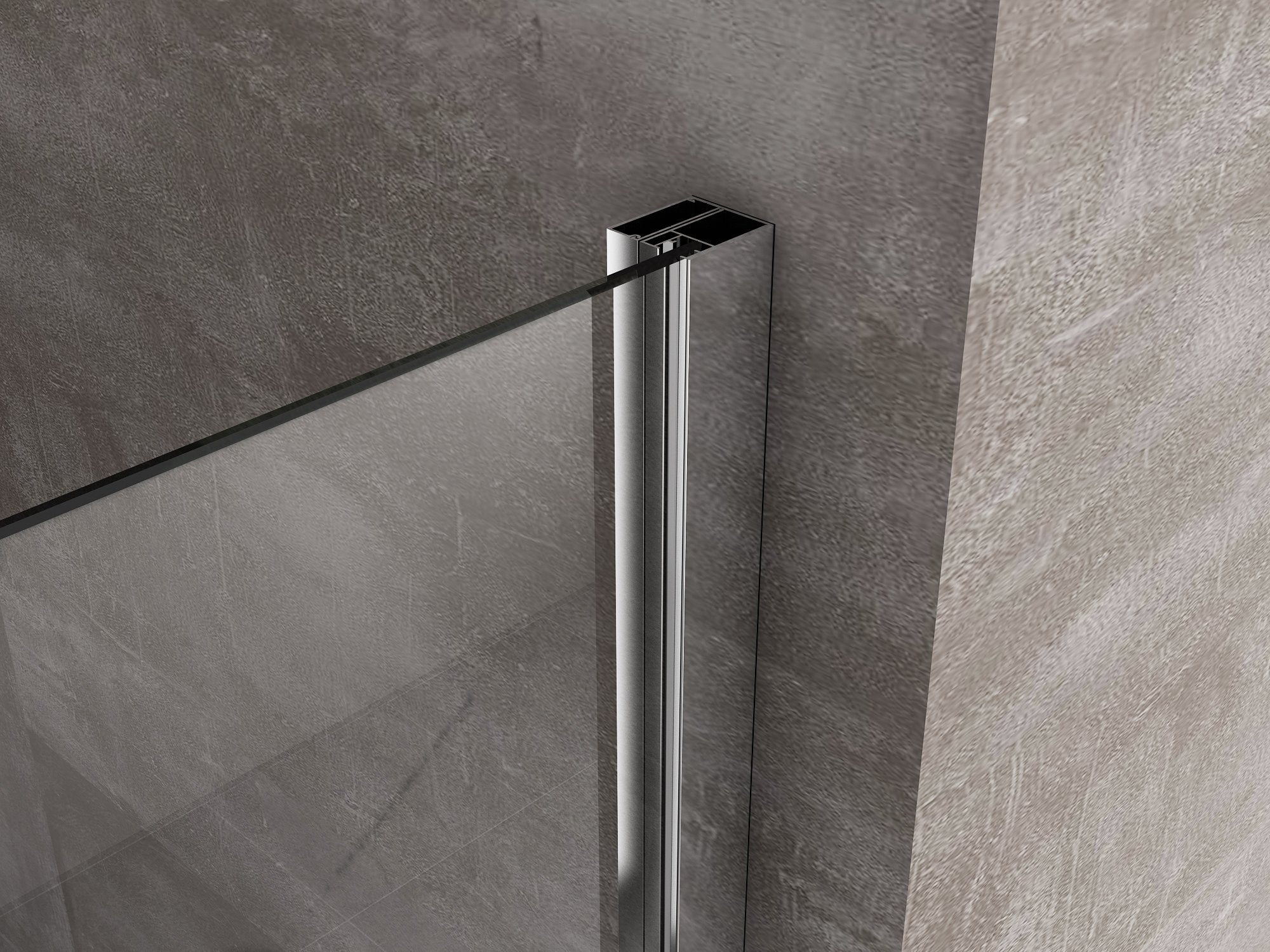 Box doccia angolare parete fissa e porta battente e fisso in linea vetro 6 mm reversibile Misura Fisso 76,5-79 porta 117-120 (50+70) - 4