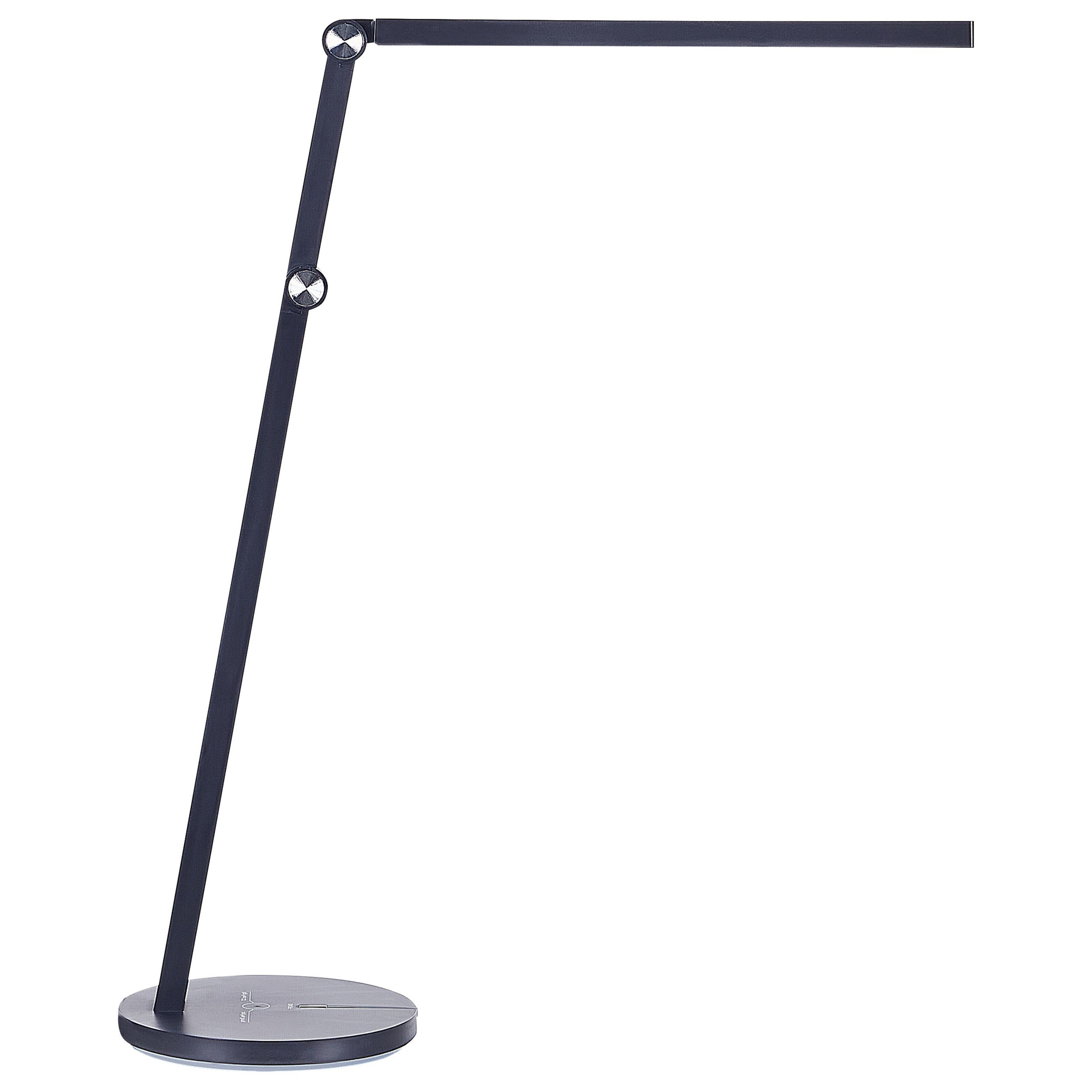 Beliani lámpara led de escritorio dorado con regulador de intensidad metal negro