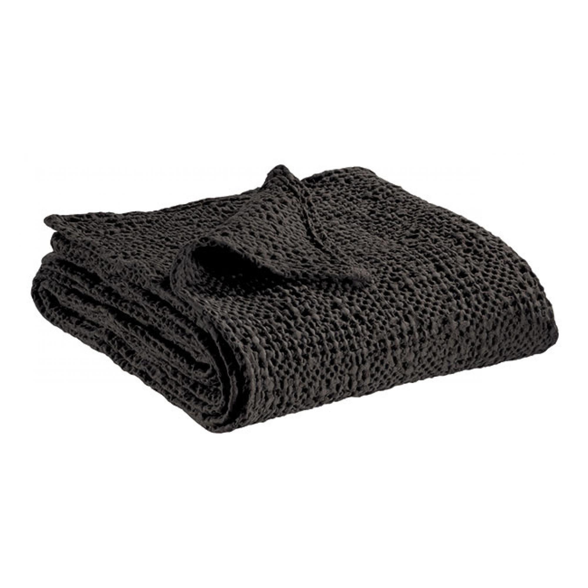 Vivaraise Plaid Tana In Cotone Stonewashed 180x260 Cm – Colore Frassino, Certificato Oeko-Tex