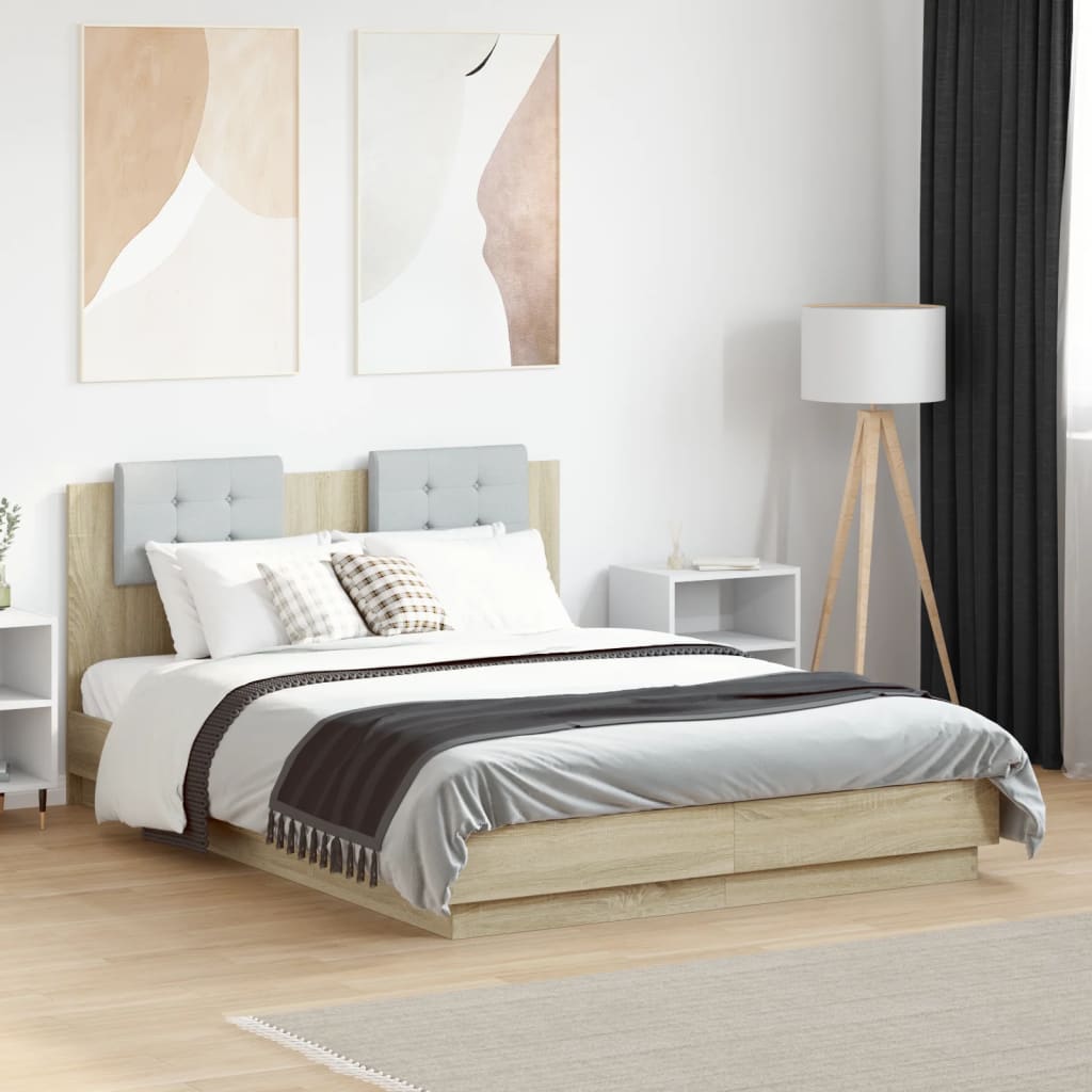 Łóżko Brązowe Rama Łóżka Ze Stelażem Łóżko Do Sypialni Pokoju 120x190 cm
