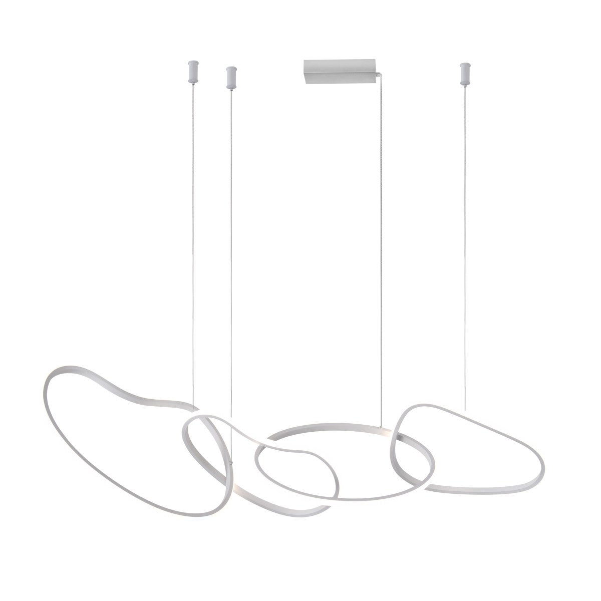 Lampa wisząca FONTE LED 60W Odcienie bieli 5300lm biała wym: 150 x 130 x 38 cm Italux