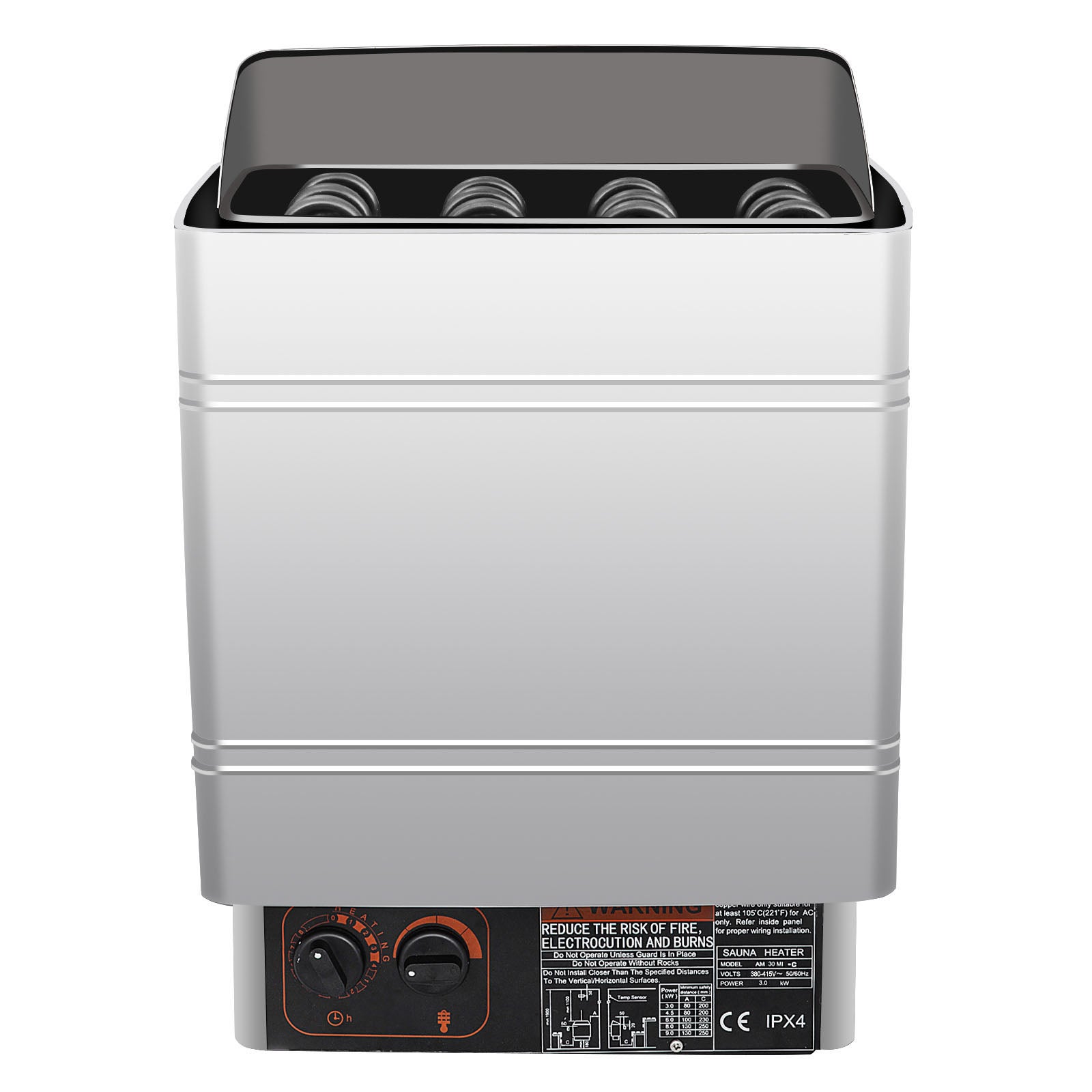 Poêle de sauna électrique 9KW,SucceBuy contrôleur externe,acier inoxydable,pour pièce de 9-13m³ - 3