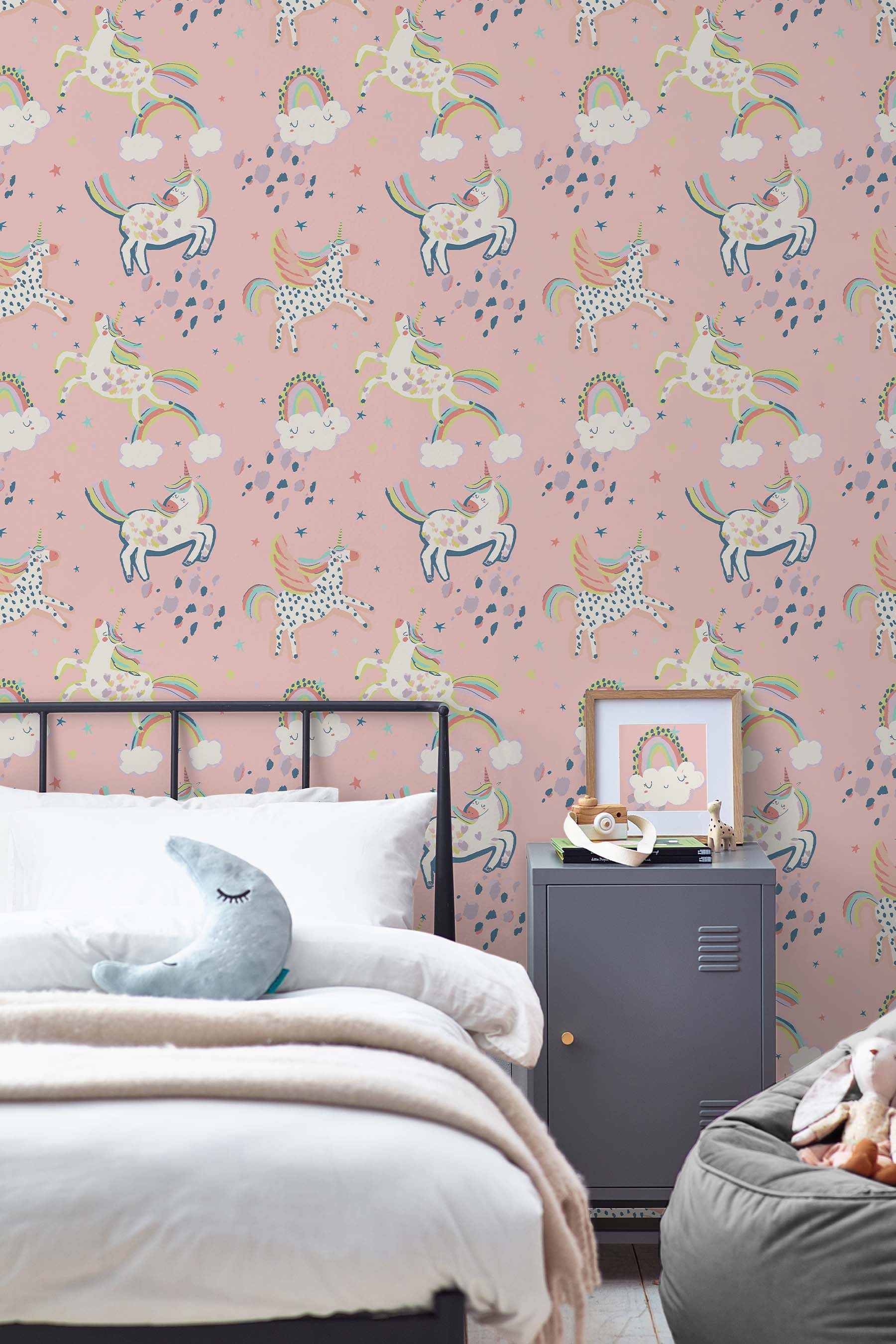 Next Tapeta filzelinowa PARTY UNICORN 10 m x 52 cm