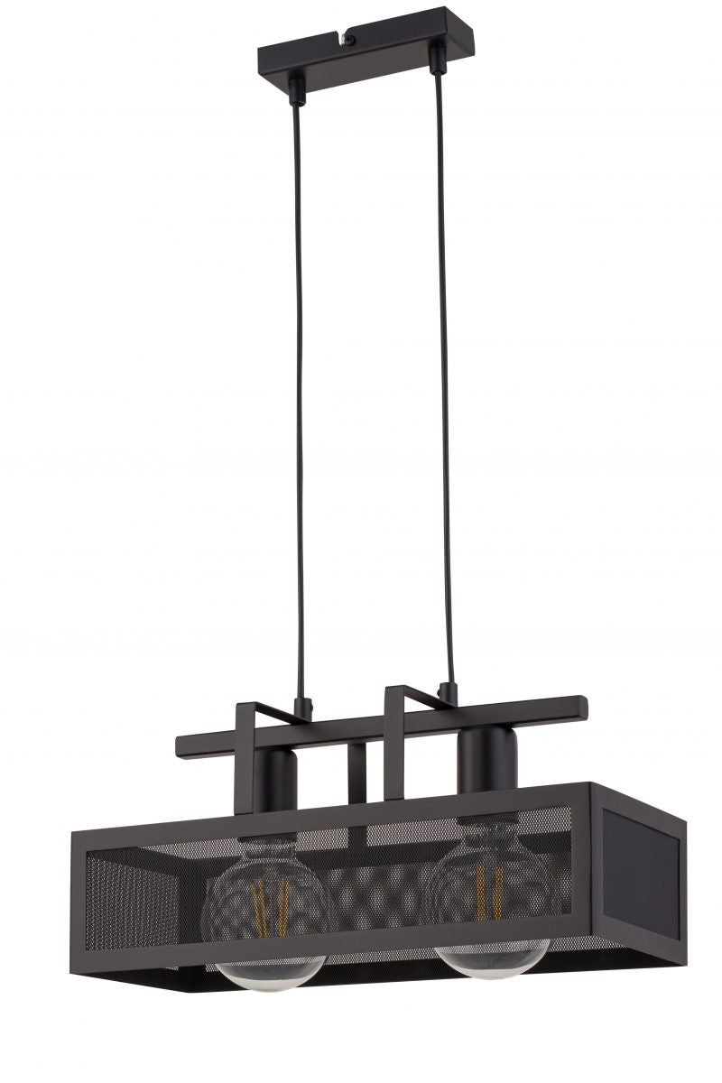Lampa wisząca Albert czarna 2xE27x15W dekoracyjna wym: 80 x 40 x 16 cm metal SIGMA