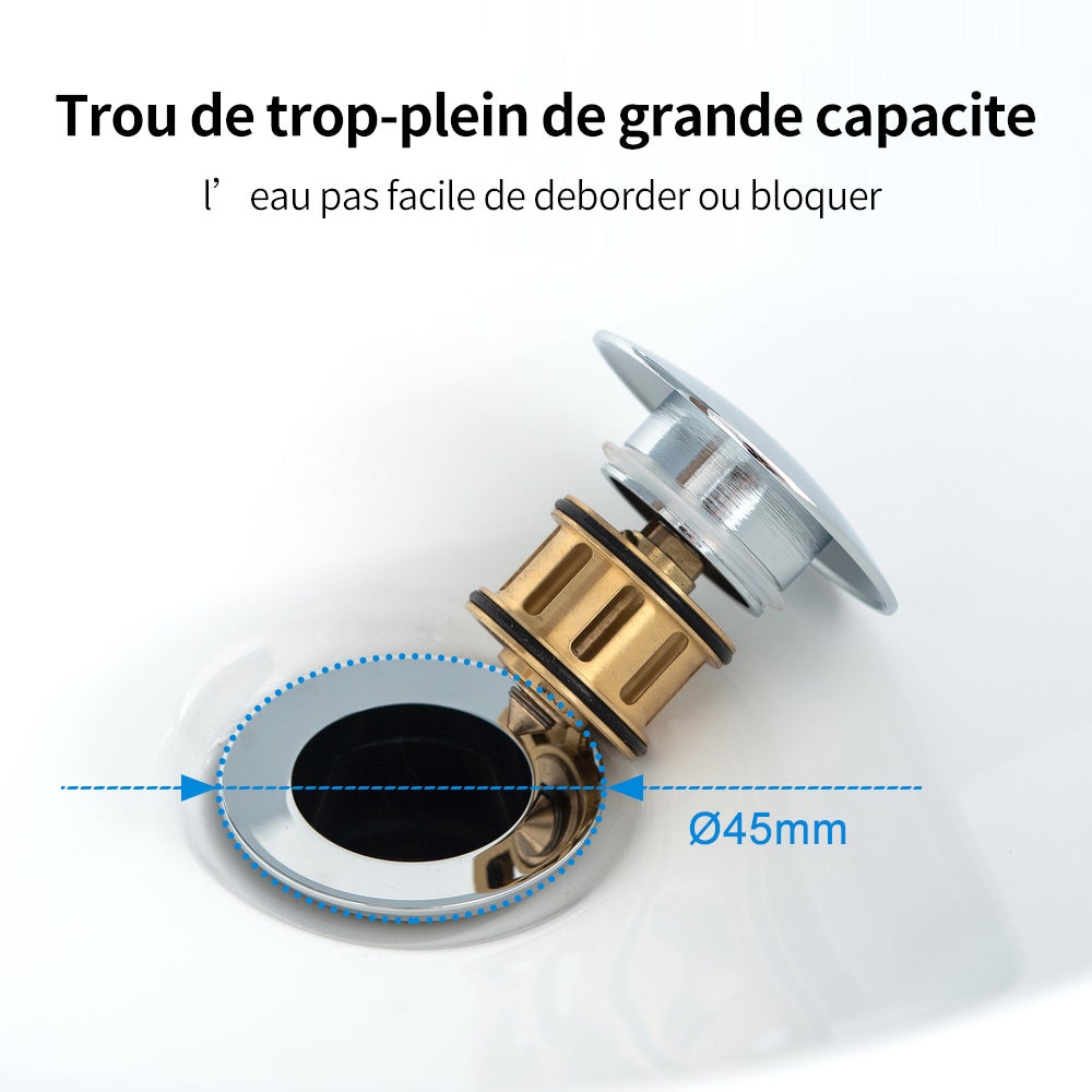 Vasque à Poser Ovale évier de salle de bain en Céramique 41x34 cm, Lavabo blanc avec Bonde Siphon - 7