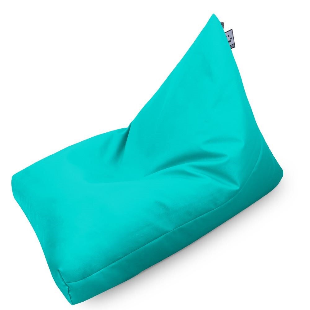 Pouf Pyramide Similicuir Indoor Turquoise HAPPERS XL - 2