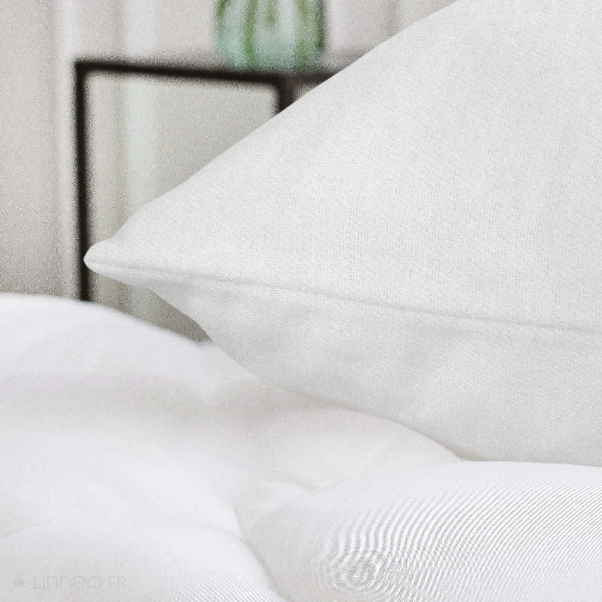 Housse de protection d'oreiller ANTONIN 40x60 cm molleton 220 g/m² absorbant blanc - 4