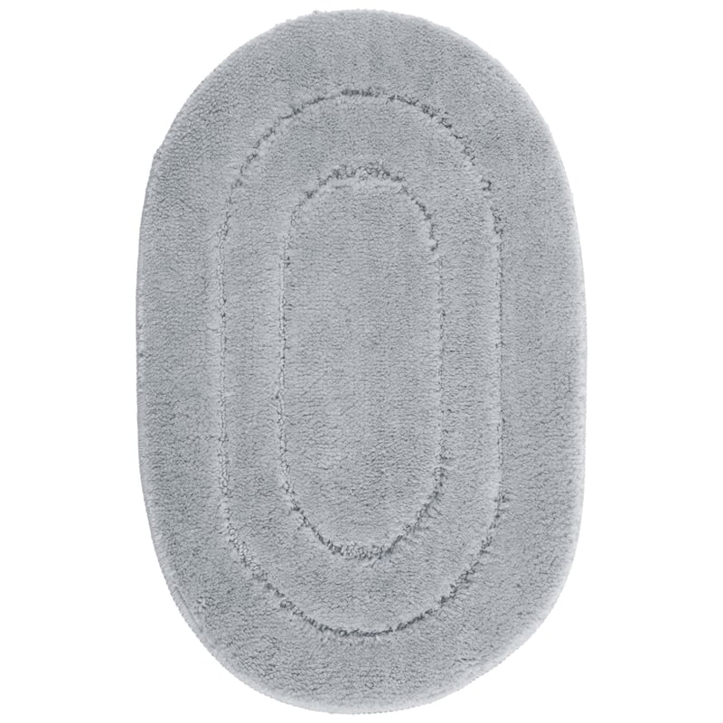 Dywanik łazienkowy Soft 50x80 cm antypoślizgowy owalny szary