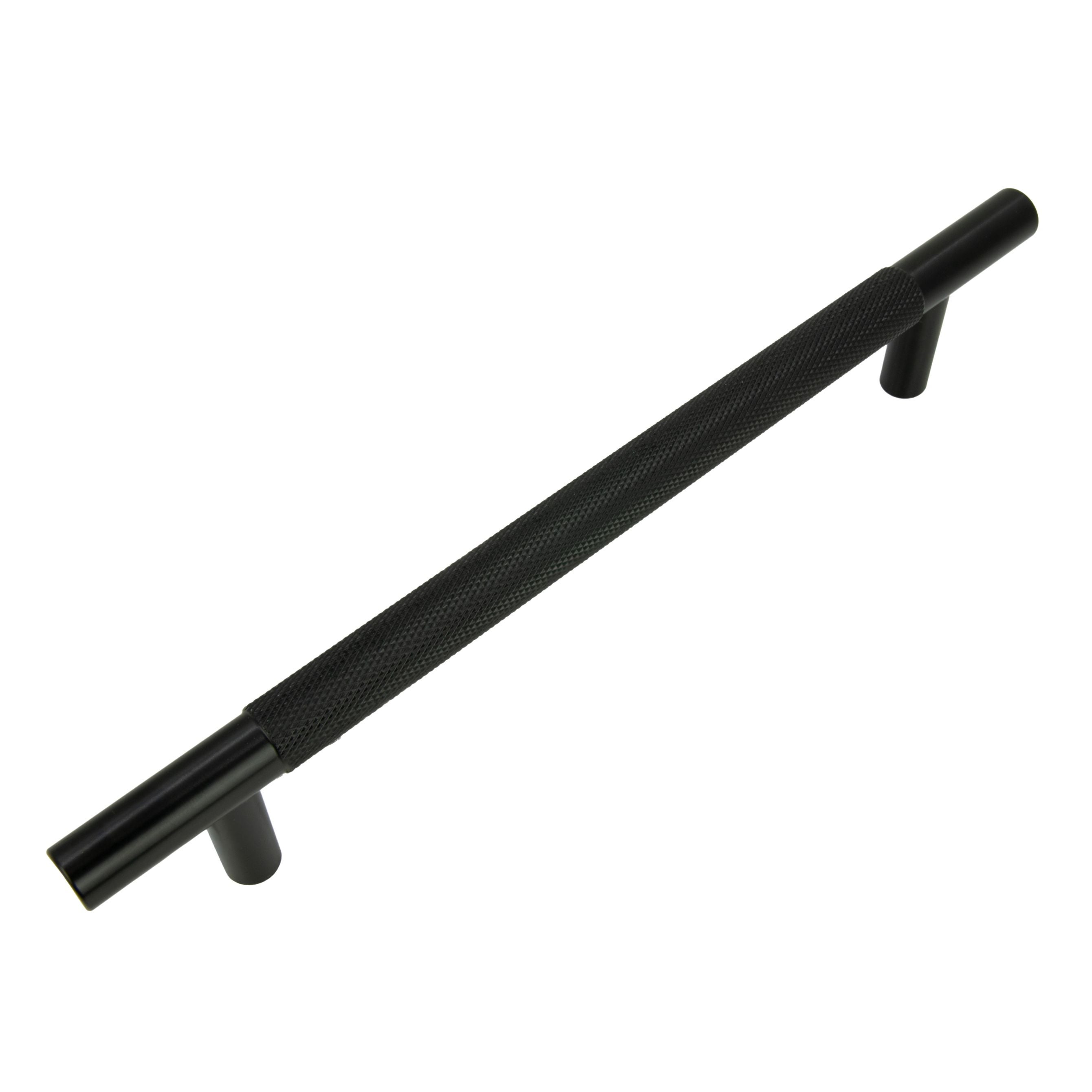 Uchwyt meblowy reling ryflowany 160 mm czarny
