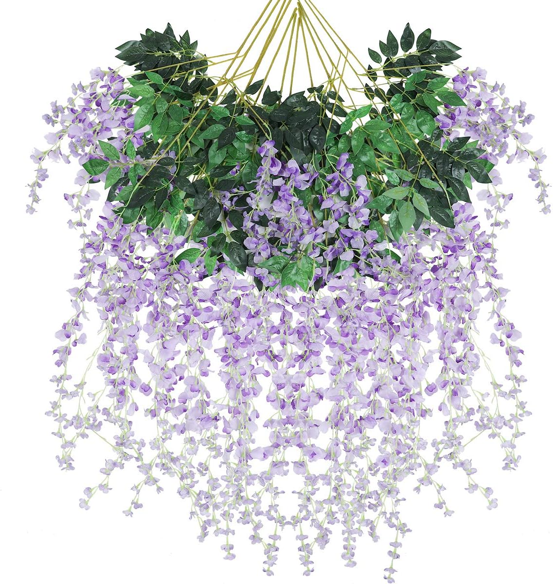 Guirlande Artificielle De Lierre - 24,6 Pieds (7,5m) - Feuilles Vertes Réalistes - Décoration Murale Ou événementielle - Marque Zaplyte