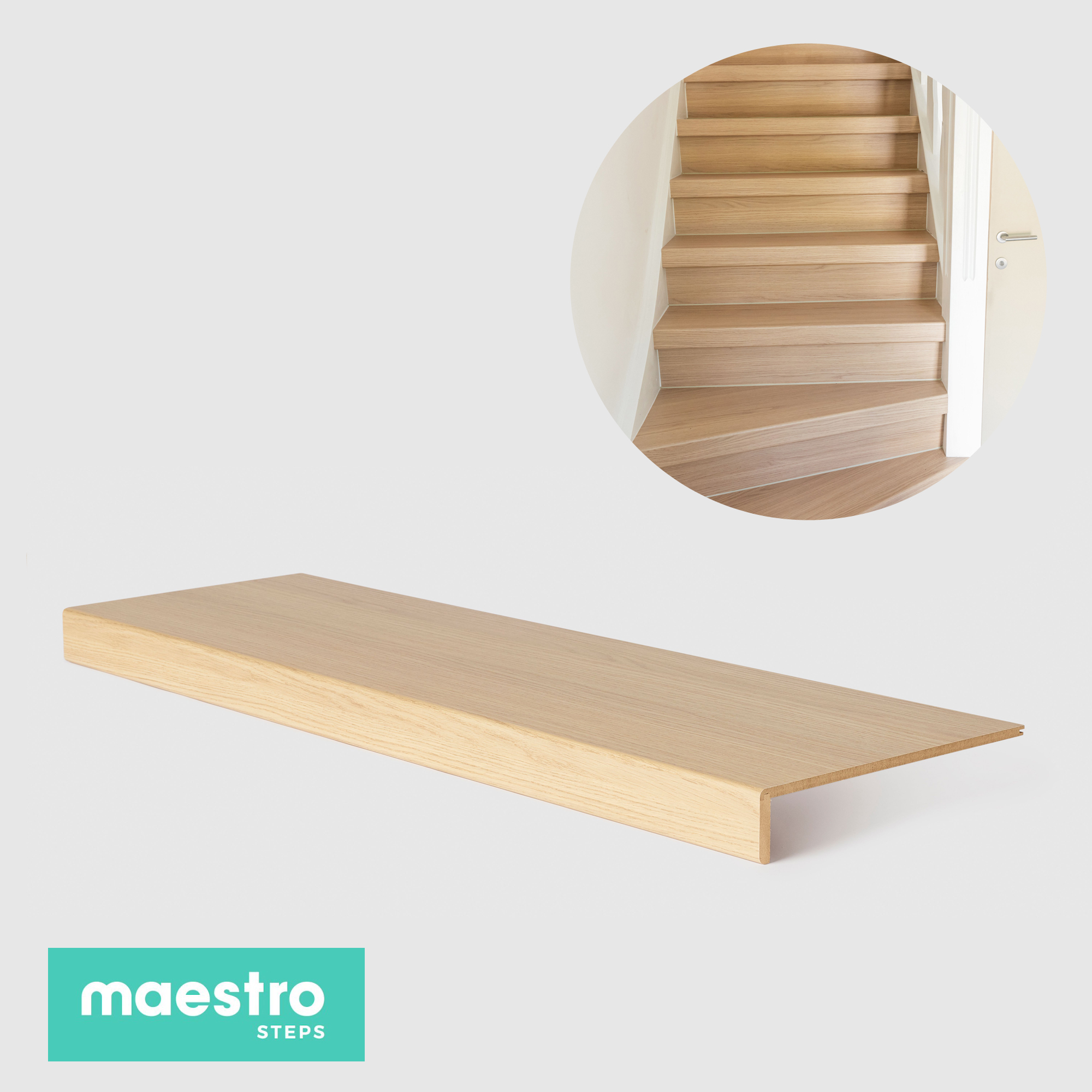 Marche rénovation d'escalier stratifié florida 1000 x 300 x 56 mm - PEFC 70% - 5