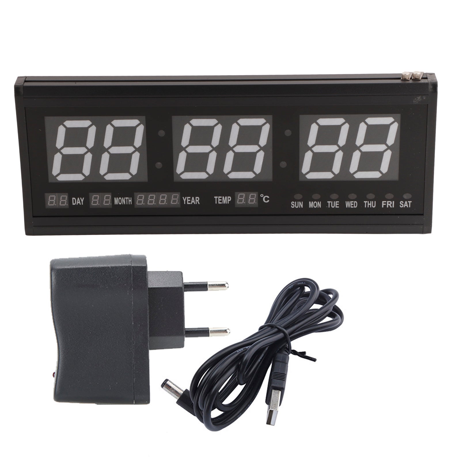 Reloj de pared digital LED moderno y grande con fecha y