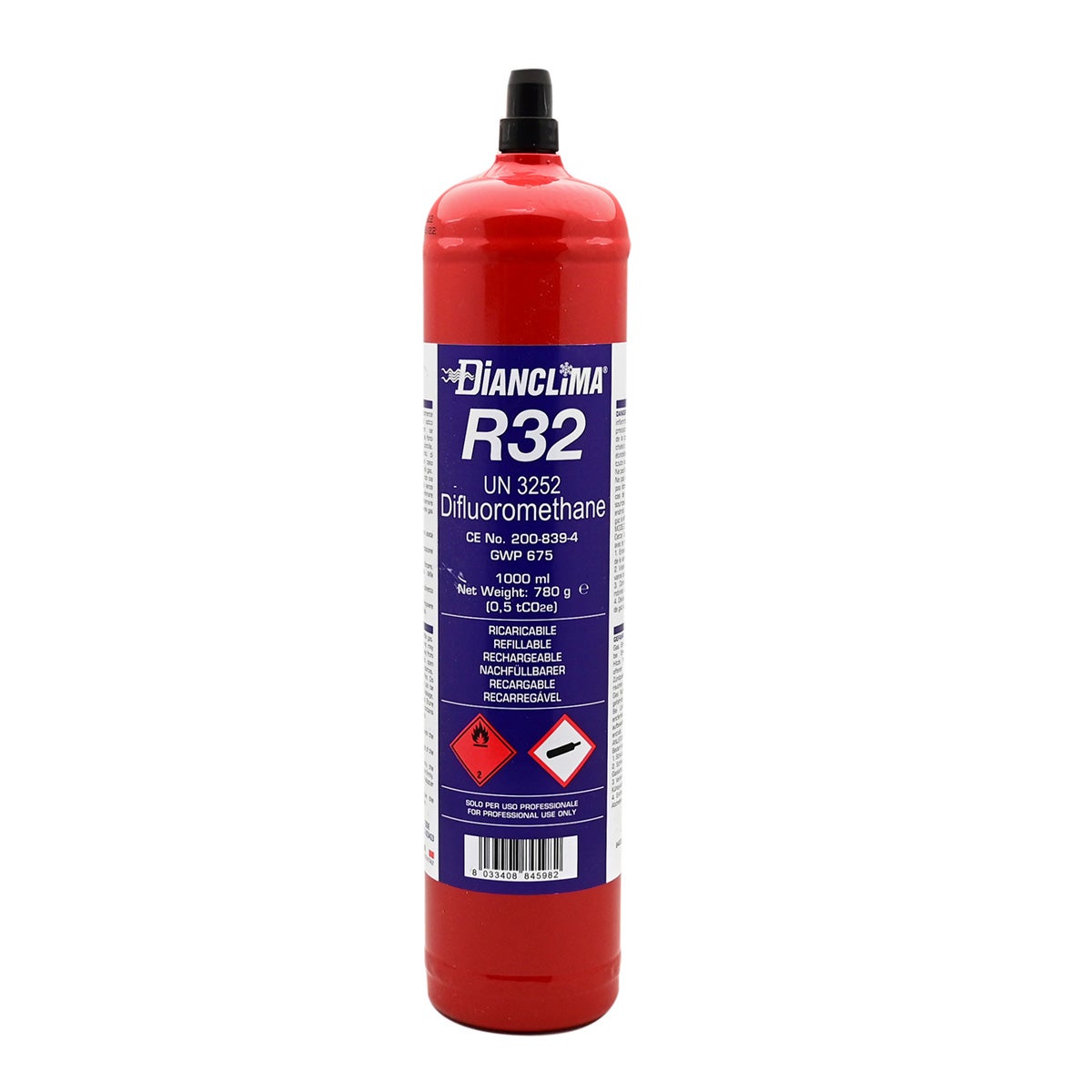 Gas refrigerante R32 per ricarica climatizzatori condizionatori 780gr - 3