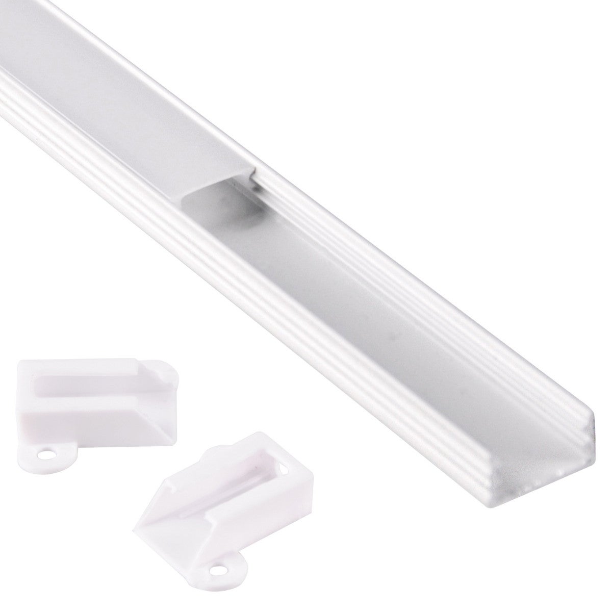 Profil do taśm LED zestaw natynkowy aluminiowy 1m biały Polux