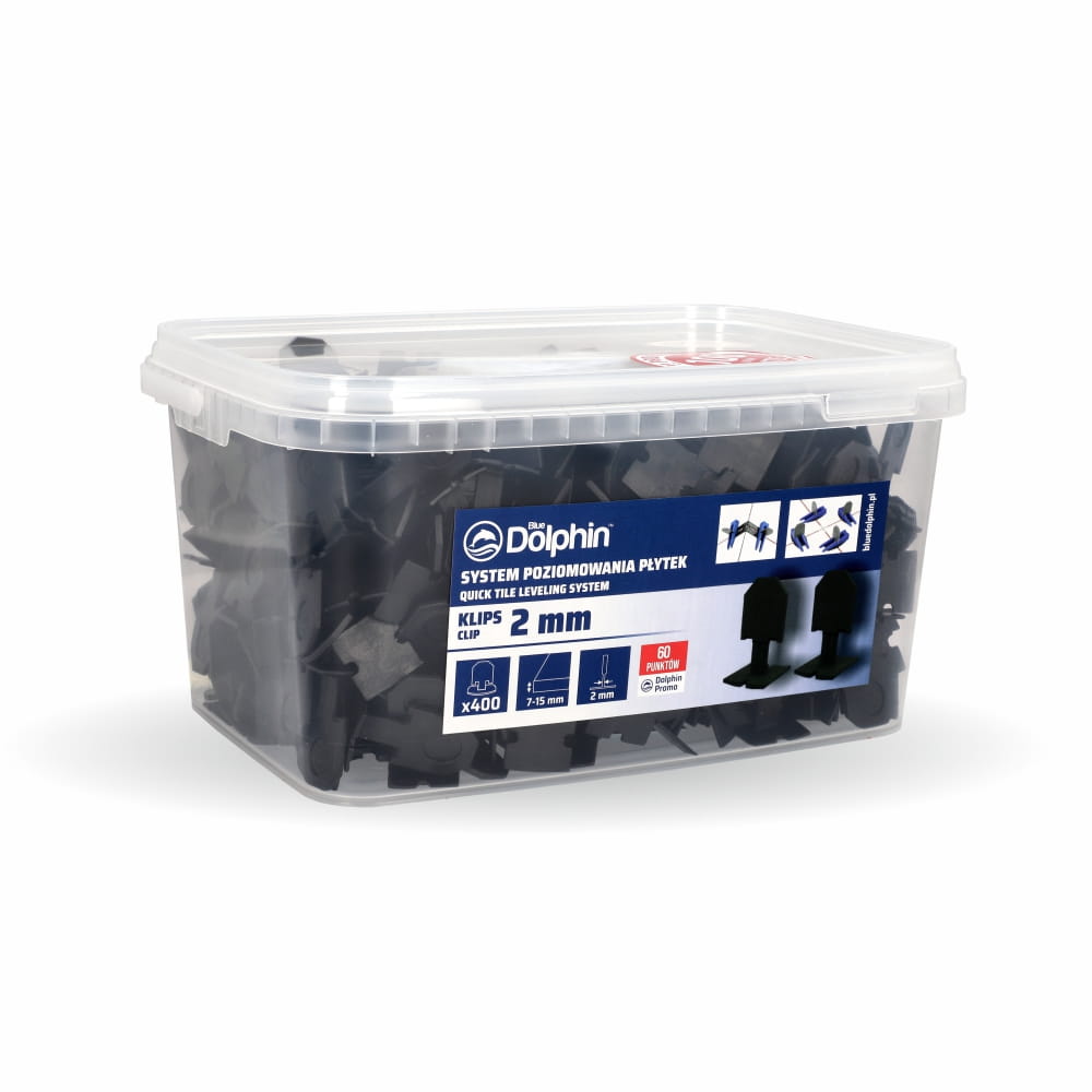 SSP KLIPS CZARNY, Blue Dolphin, 2mm, 400 sztuk