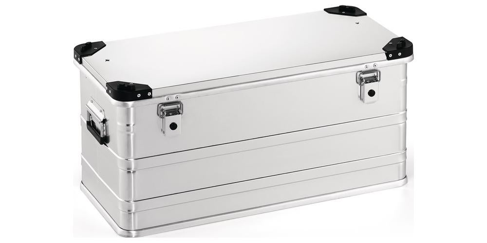 Aluminiowa skrzynia ze składanym zamkiem i narożnikami do sztaplowania L 782 x B 385 x H 380 mm 91 l - D91