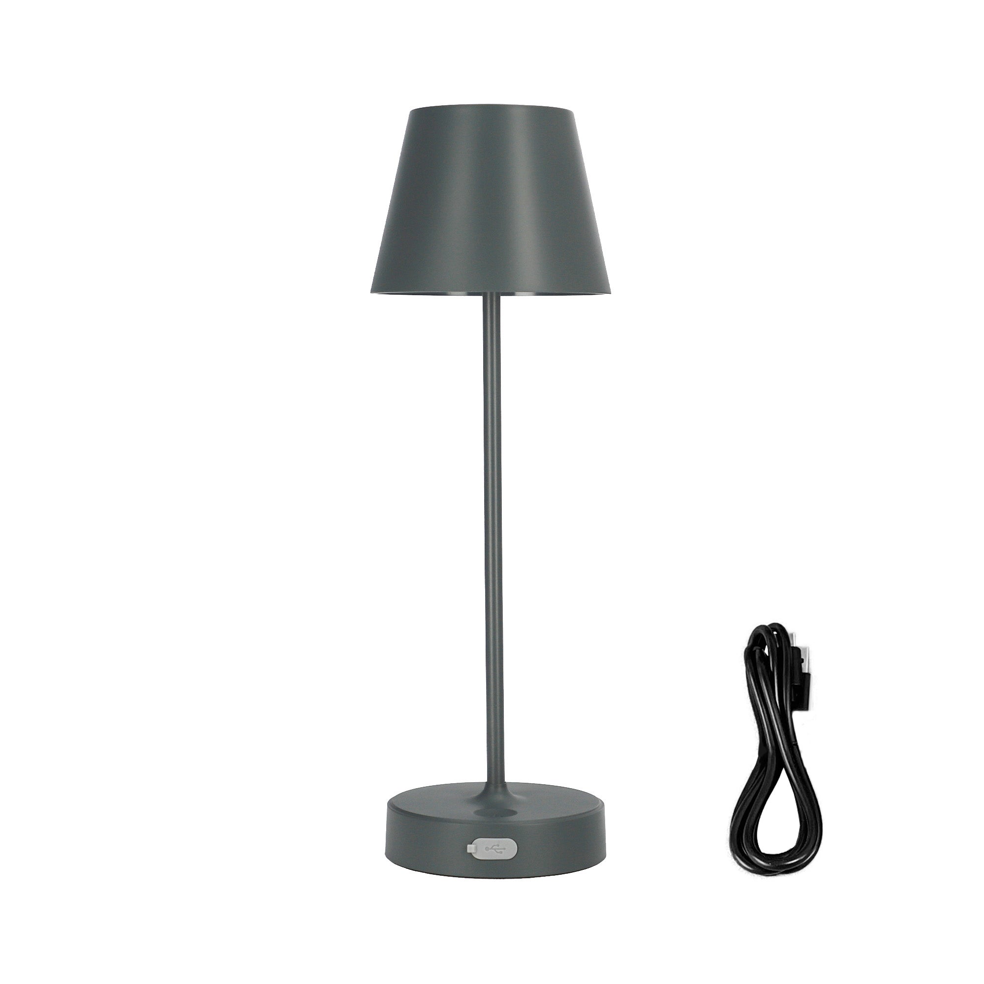 Lampka stołowa Edo Neli 2,7W LED szara, z akumulatorem 2200mAh, IP54, barwa ciepła 200lm, 33cm, EDO777643 EDO SOLUTIONS