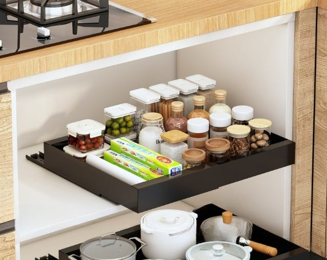 Organizzatore per cassetti (confezione da 4) Divisori per cassetti regolabili in plastica per cucina, bagno o camera da letto, nero trasparente. Divisori per cassetti regolabili, confezione da 4 divis Organizzatore per cassetti (confezione da 4) Divisori per cassetti regolabili in plastica per cucina, bagno o camera da letto, nero trasparente. Divisori per cassetti regolabili, confezione da 4 divis