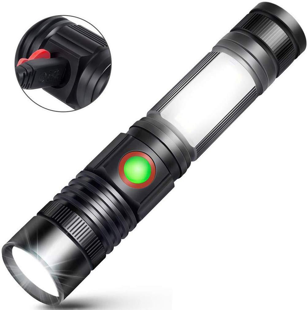 Lampe Torche LED 2000 Lumens – Rechargeable USB – Magnétique – Étanche – NEUVE