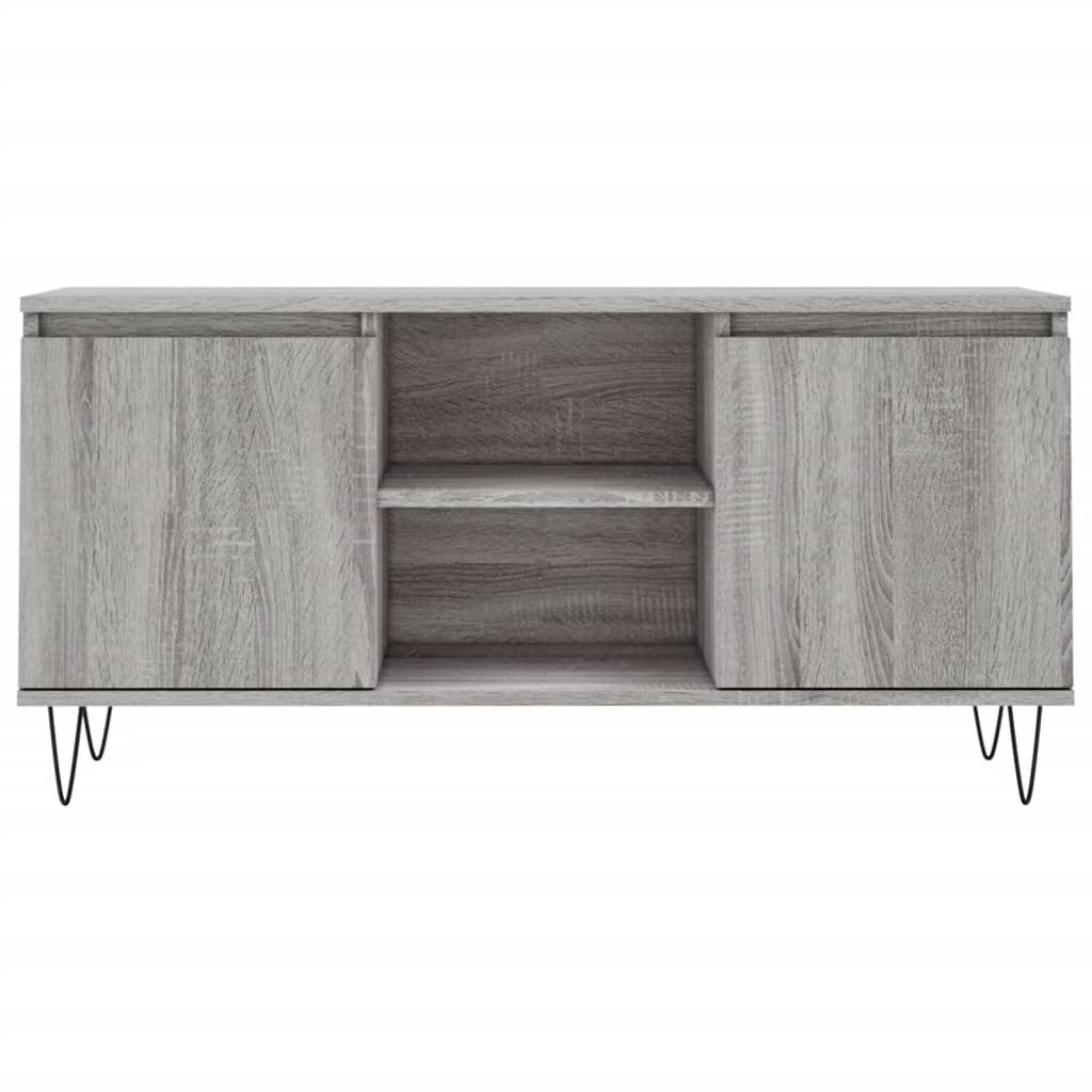 Meuble TV sonoma gris 104x35x50 bois d'ingénierie - 5