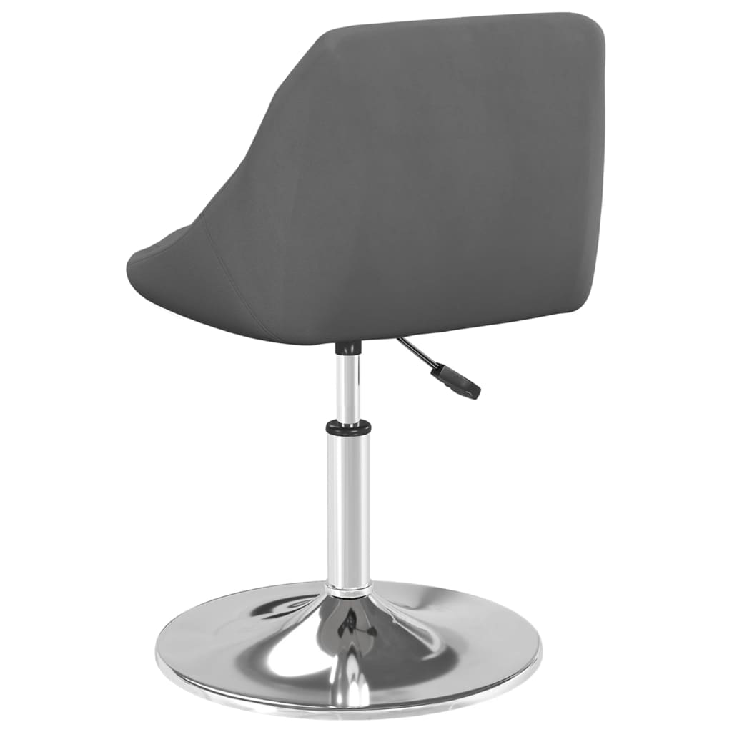 Chaises pivotantes à manger lot de 2 Gris foncé Velours vidaXL - 6