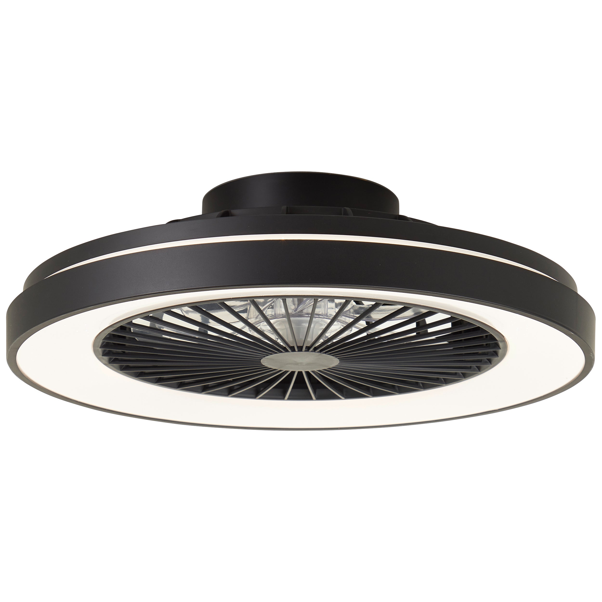 Brilliant Mazzaro lampa sufitowa 48,5 cm ze zintegrowanym wentylatorem LED 40W czarny metal/czarny bambus - 3