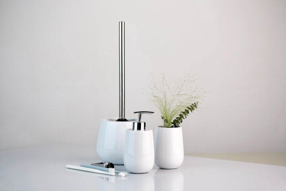 Brosse conteneur MALTA BLANC + brosse WC, WENKO, WENKO - 3