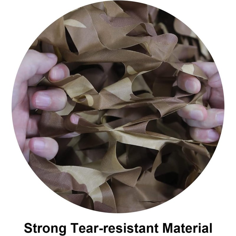 Siatka maskująca do ochrony przed słońcem, jako osłona przeciwsłoneczna i dekoracja imprez, 1,5 x 3 m (kamuflaż pustynny)