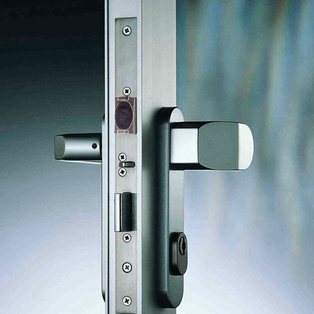 Serrure encastrable de porte et menuiserie metalique a cylindre Axe 21 mm Reversible Bricard - 5