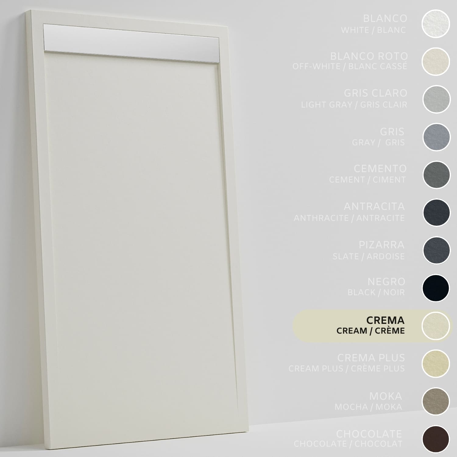 SOULHOME Brodzik prysznicowy– Żywica– Gel Coat– Gładka/Kamienna tekstura – Antypoślizgowy – kremowy- 140X70- Niski 3cm– Ruszt INOX