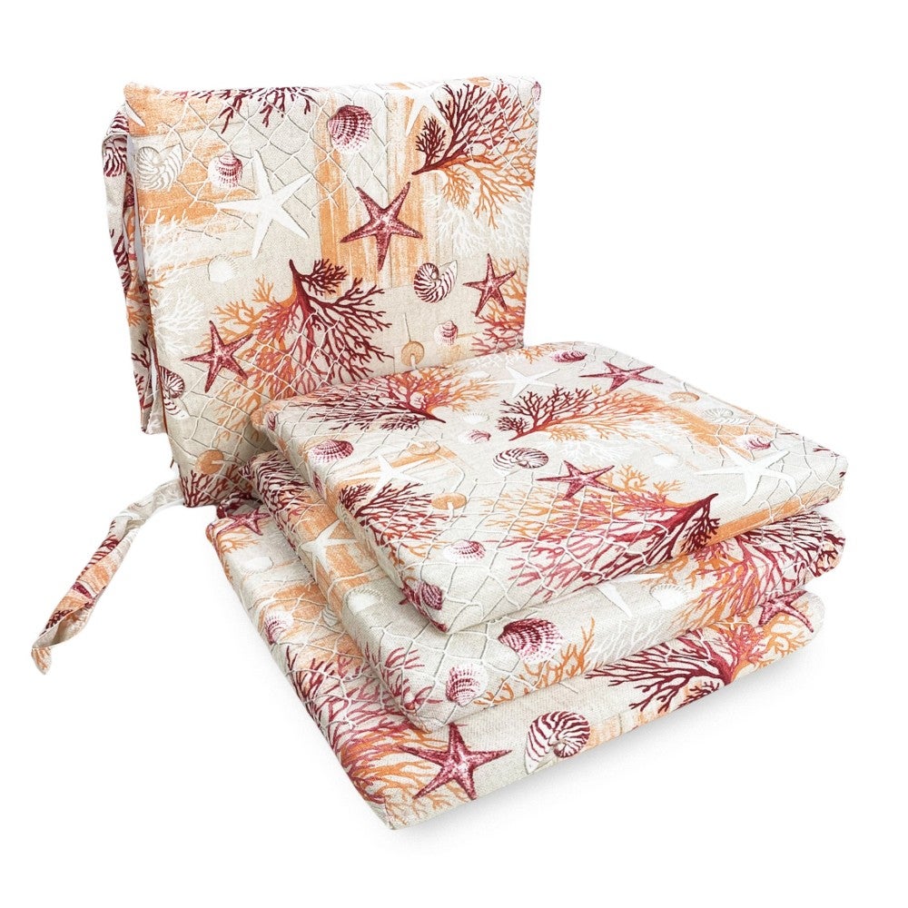Coussin De Chaise 40x40cm Rembourré Avec Liens - Tissu Doux, Lavable, Plusieurs Couleurs (violet, Orange, Rose...)