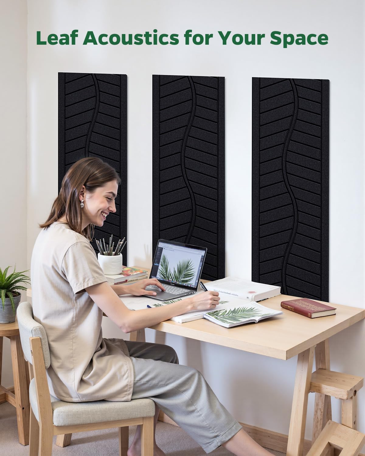 24 szt. dekoracyjnych paneli akustycznych, kreatywny, rzeźbiony wzór 3D,łatwe do przyklejenia i odklejenia, pochłaniające dźwięk do drzwi, 30 x 40 cm - 7