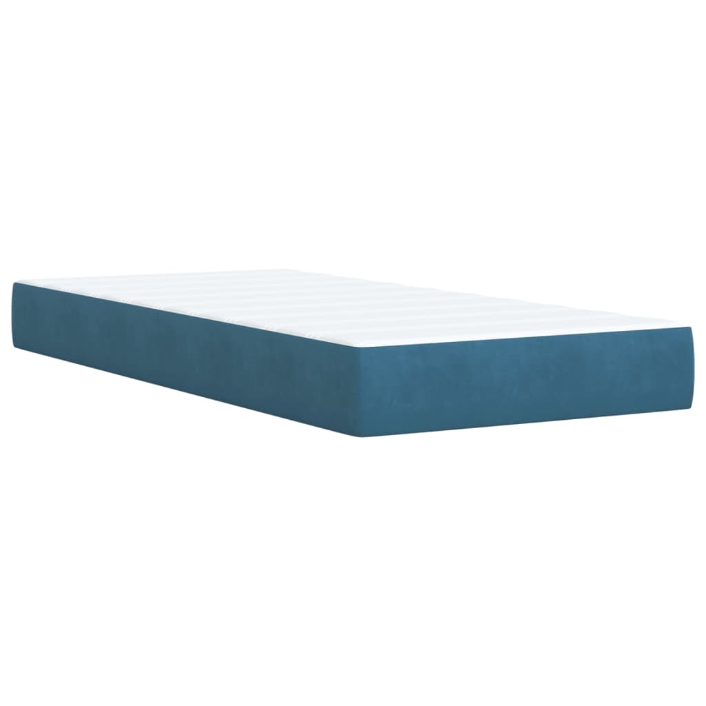 Sommier à lattes de lit avec matelas bleu 100x200 cm — COMFORTXL - 11