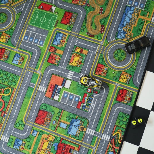 Tapis de jeu enfant - Circuit de voiture - Ville - 120 x 170 cm - 3
