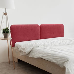 Tête De Lit Rembourrée En Lin Naturel - 160 Cm De Large, 4 Cm D'épaisseur, Avec Pieds - Acoustique Et Anti-taches, Couleur Orange