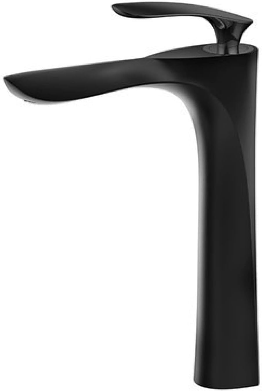 Bateria łazienkowa - Jednootworowa, ciepła/zimna woda - Do łazienek i toalet - Długa, czarna, 1 sztuka, otwór montażowy 35 mm