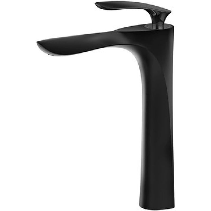 Bateria łazienkowa - Jednootworowa, ciepła/zimna woda - Do łazienek i toalet - Długa, czarna, 1 sztuka, otwór montażowy 35 mm