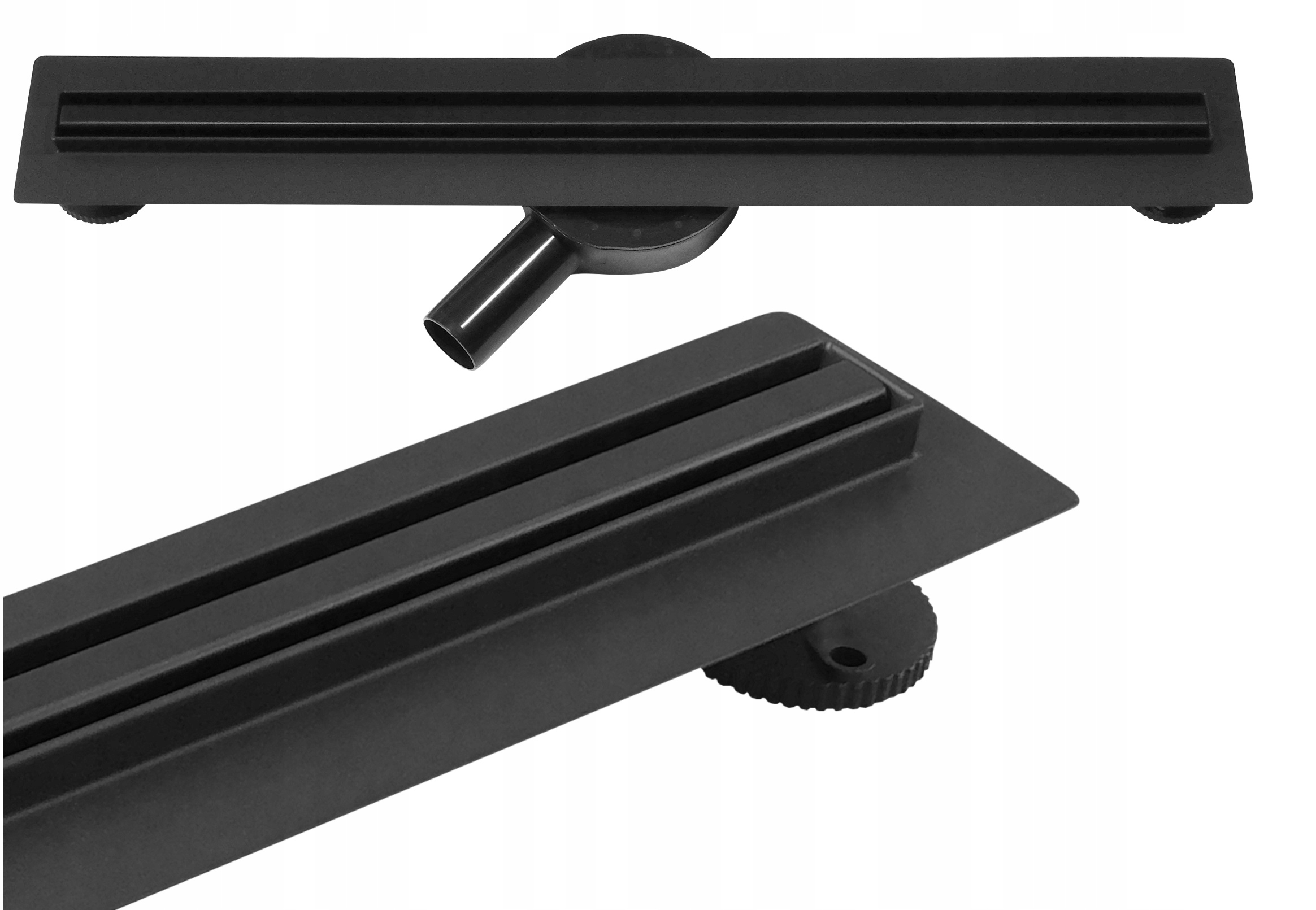 Odpływ liniowy podłogowy Estiva SLIM JUST TURN BLACK 900 mm czarny